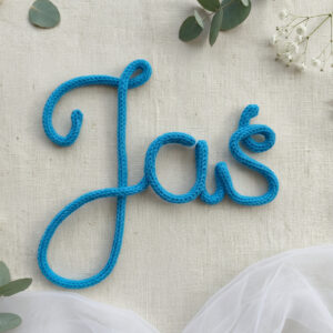 napis z imieniem Jaś dekoracja ścienna dla dziecka