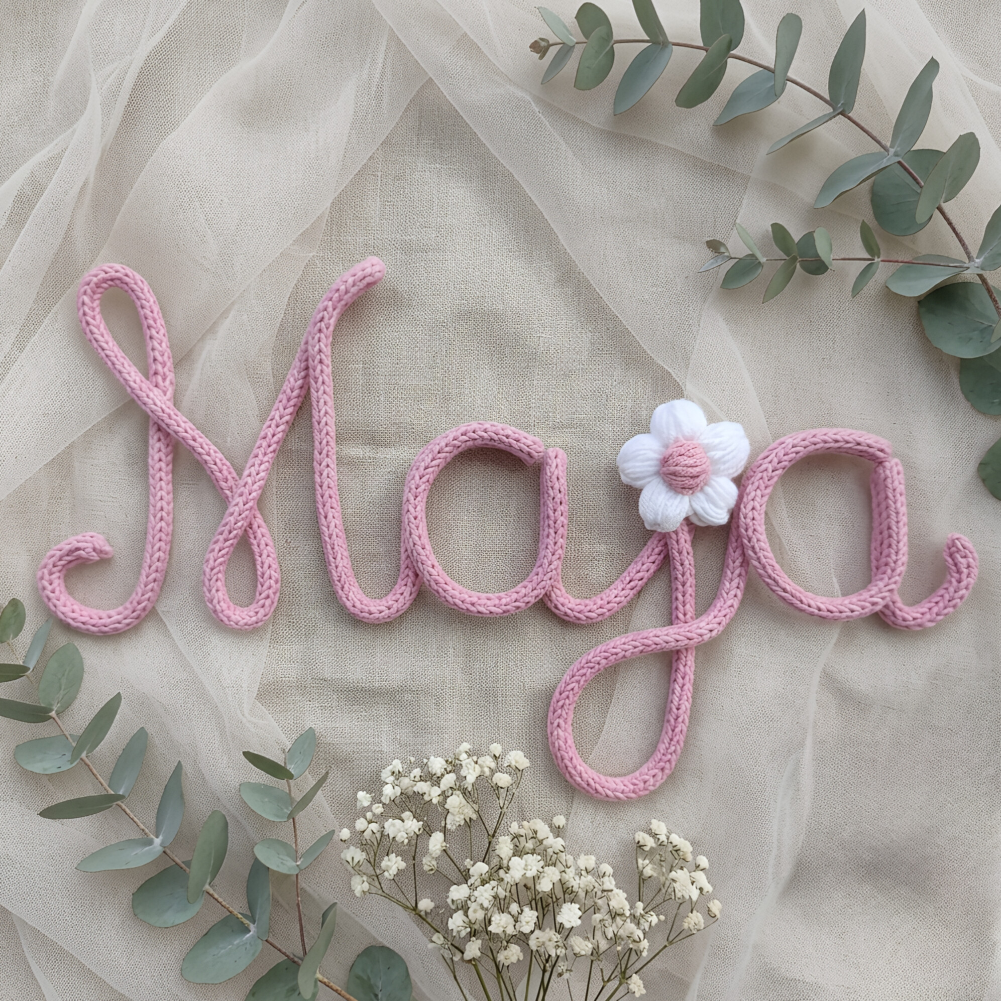 personalizowany napis na ścianę imię Maja prezent dla dziecka pokój dziewczynki